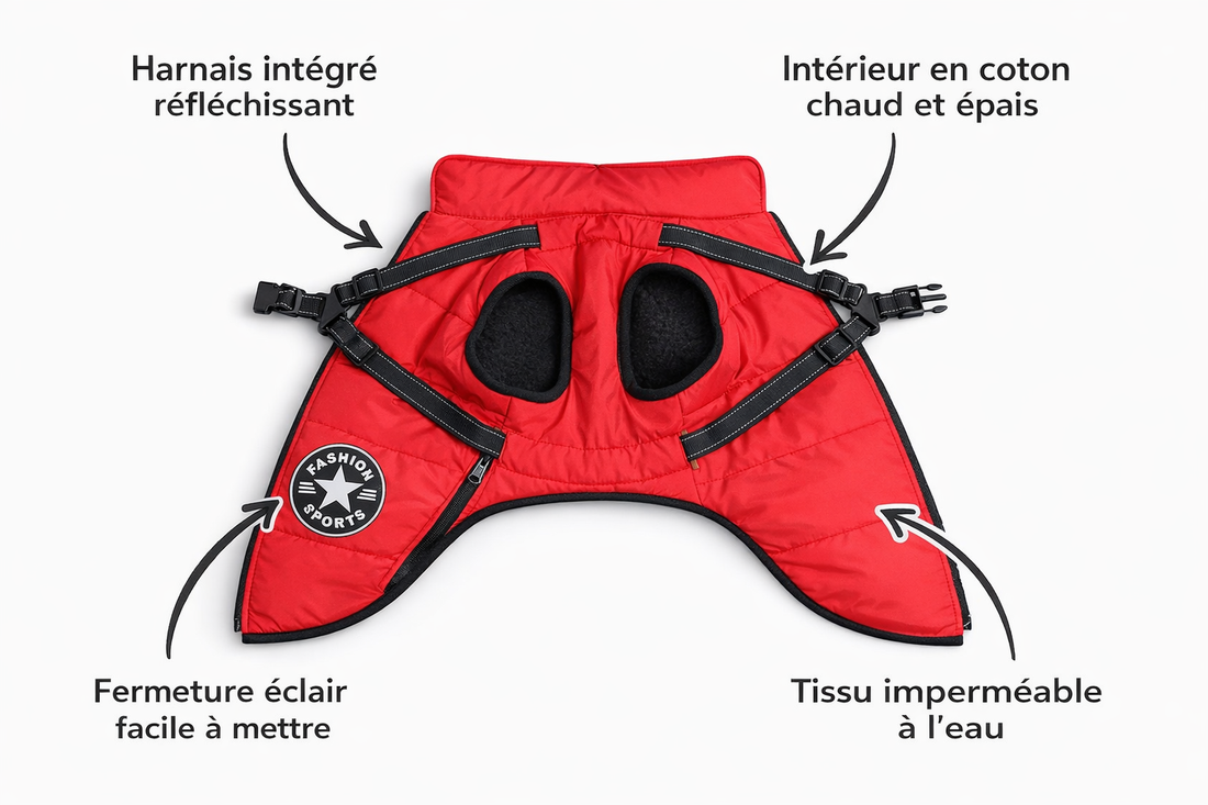Le Woof Woof™ — Manteau Harnais Imperméable